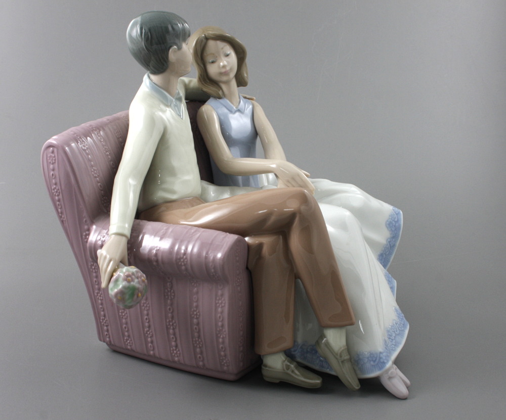 DUŻA FIGURKA - PARA ZAKOCHANYCH / Lladro / - 1