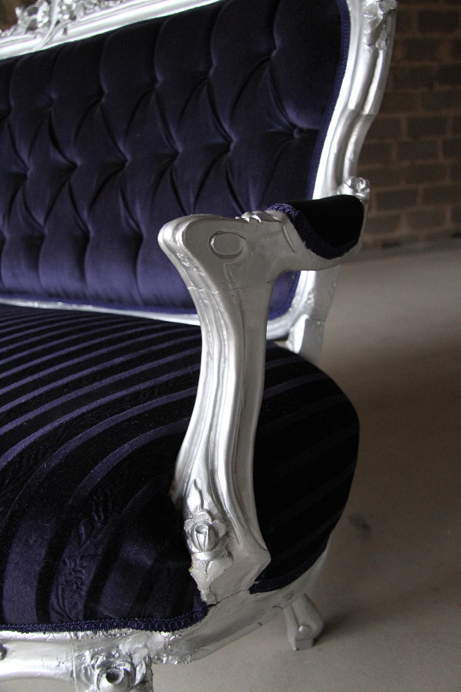 SOFA - SREBRO + GRANAT - 5