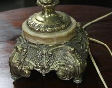 LAMPA STOŁOWA - MOSIĄDZ + ALABASTER - zdjęcie 4