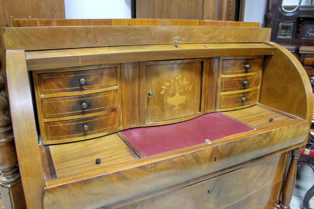 SEKRETARZYK MAHONIOWY W STYLU BIEDERMEIER - 3
