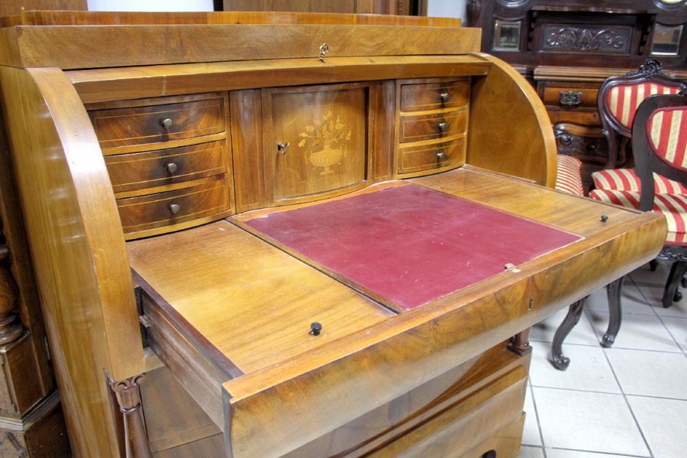 SEKRETARZYK MAHONIOWY W STYLU BIEDERMEIER - 4