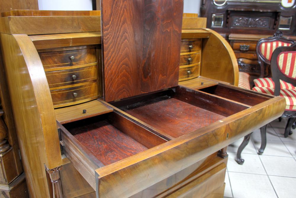 SEKRETARZYK MAHONIOWY W STYLU BIEDERMEIER - 5