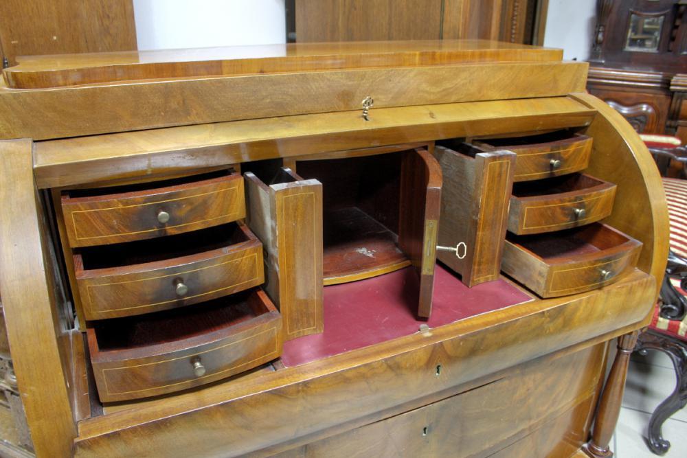 SEKRETARZYK MAHONIOWY W STYLU BIEDERMEIER - 6