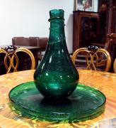 PATERA I WAZON Z ZIELONEGO SZKŁA - zdjęcie 1 PATERA I WAZON Z ZIELONEGO SZKŁA - zdjęcie 1