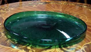 PATERA I WAZON Z ZIELONEGO SZKŁA - zdjęcie 2 PATERA I WAZON Z ZIELONEGO SZKŁA - zdjęcie 2