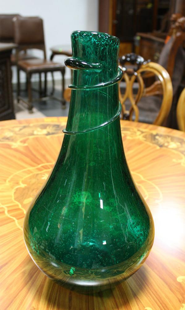 PATERA I WAZON Z ZIELONEGO SZKŁA - 3 PATERA I WAZON Z ZIELONEGO SZKŁA - 3