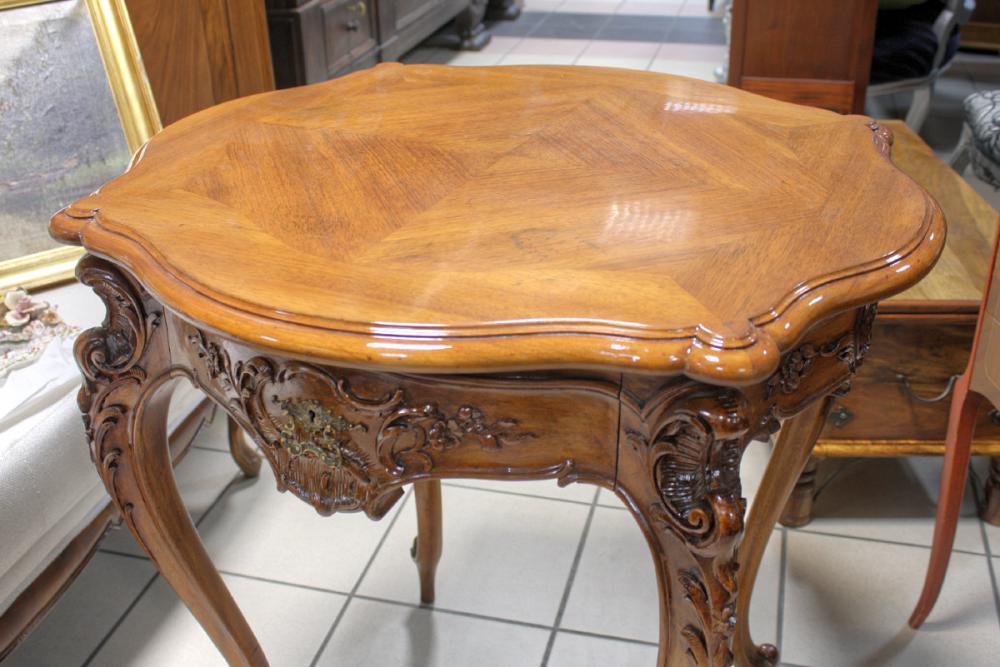 STOLIK Z SZUFLADĄ NEOROCOCO / po renowacji / - 2