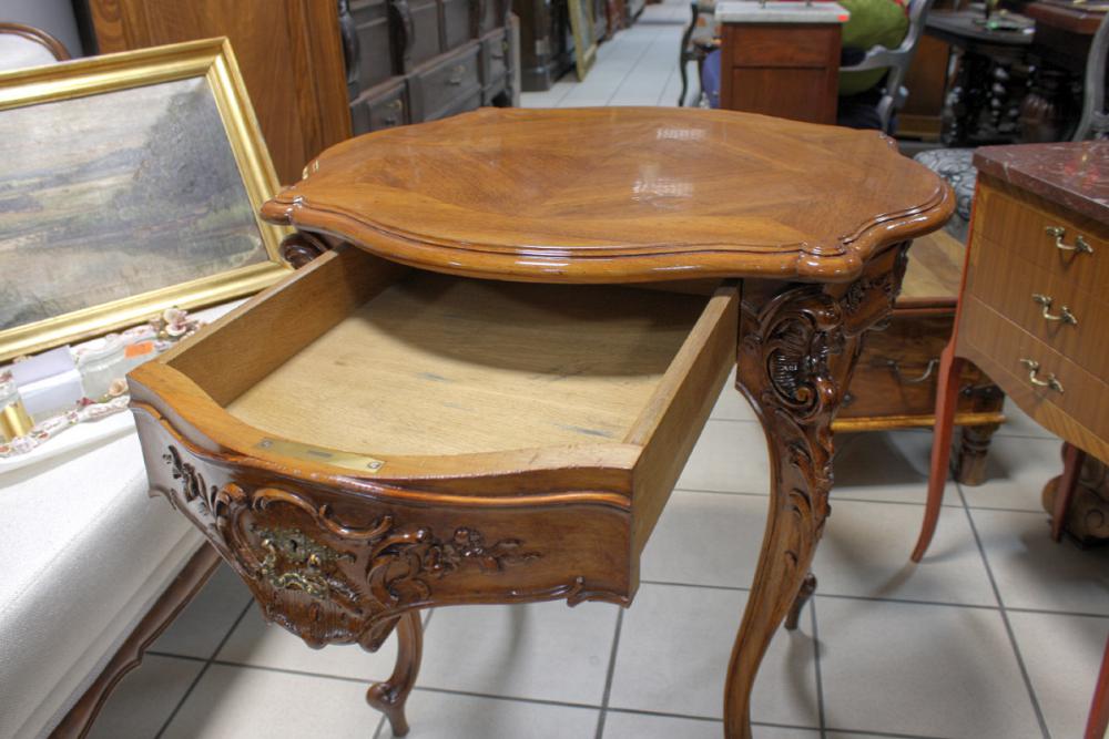 STOLIK Z SZUFLADĄ NEOROCOCO / po renowacji / - 5