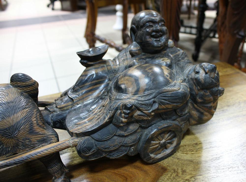 FIGURKA HEBANOWA BUDDA - 4
