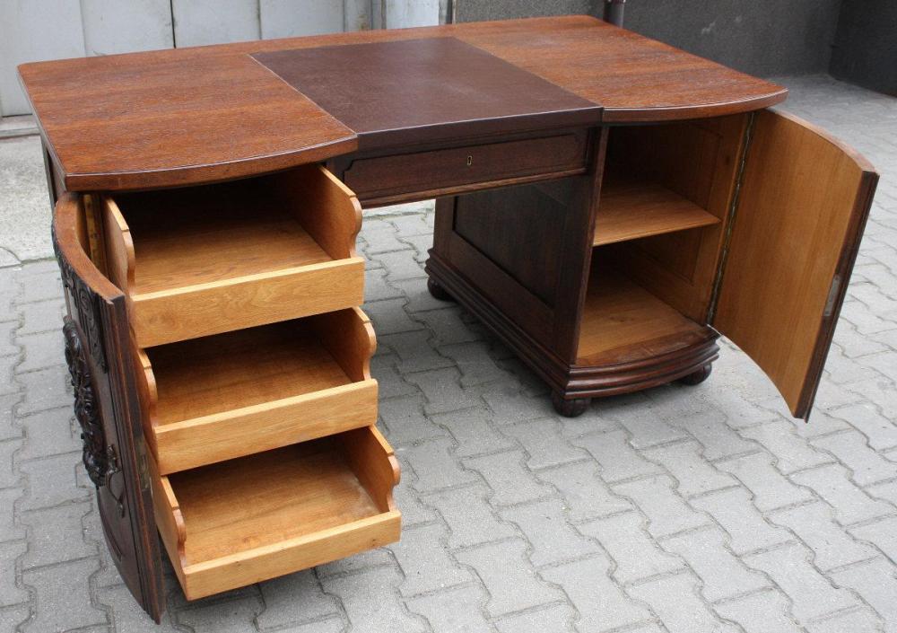 DĘBOWE BIURKO / po renowacji / - 4