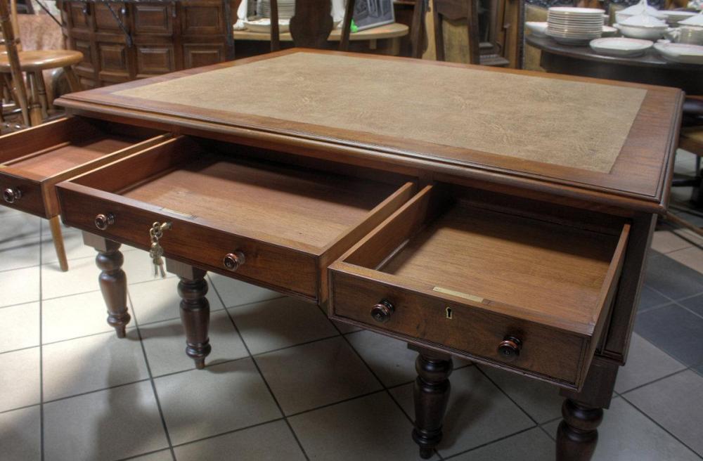 WIKTORIAŃSKIE DWUSTRONNE BIURKO / po renowacji / - 5