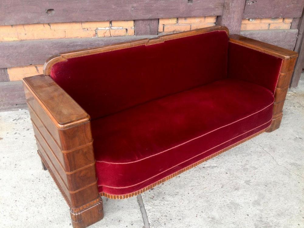 GABINETOWA SOFA / ORZECH / - 2