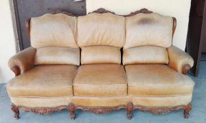 Sofa z rzeźbionym stelażem - zdjęcie 1