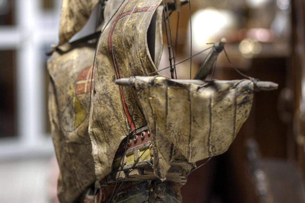 STARA MAKIETA ŻAGLOWCA  - 8