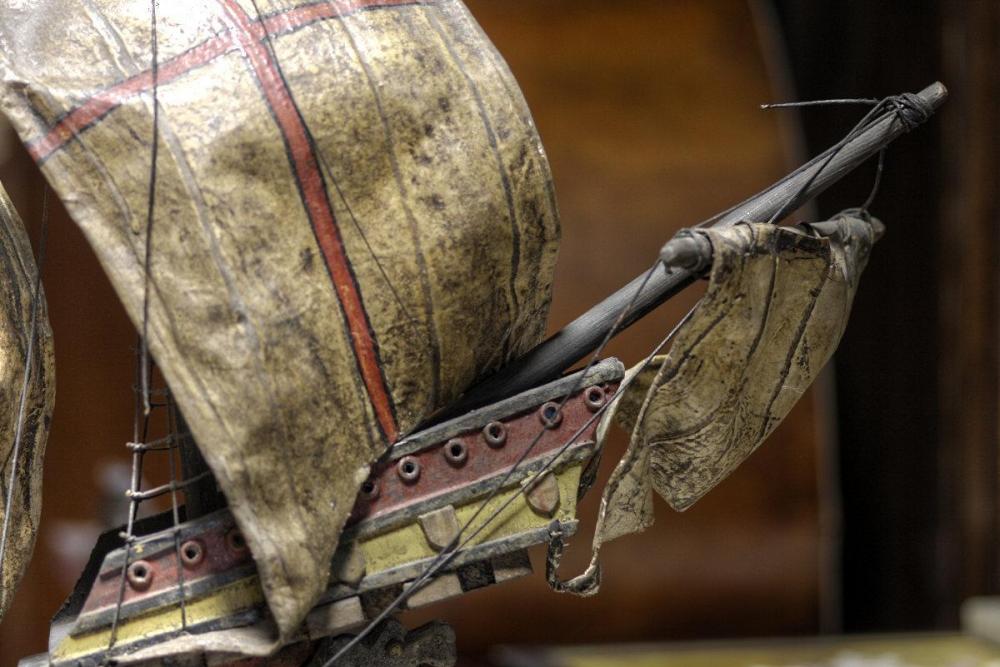 STARA MAKIETA ŻAGLOWCA  - 12