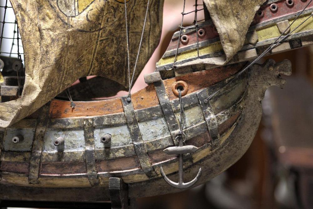 STARA MAKIETA ŻAGLOWCA  - 13