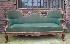 Sofa mahoń XIX wiek - zdjęcie 1
