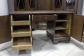 NAROŻNA BIBLIOTEKA + BIURKO / po renowacji / - zdjęcie 7