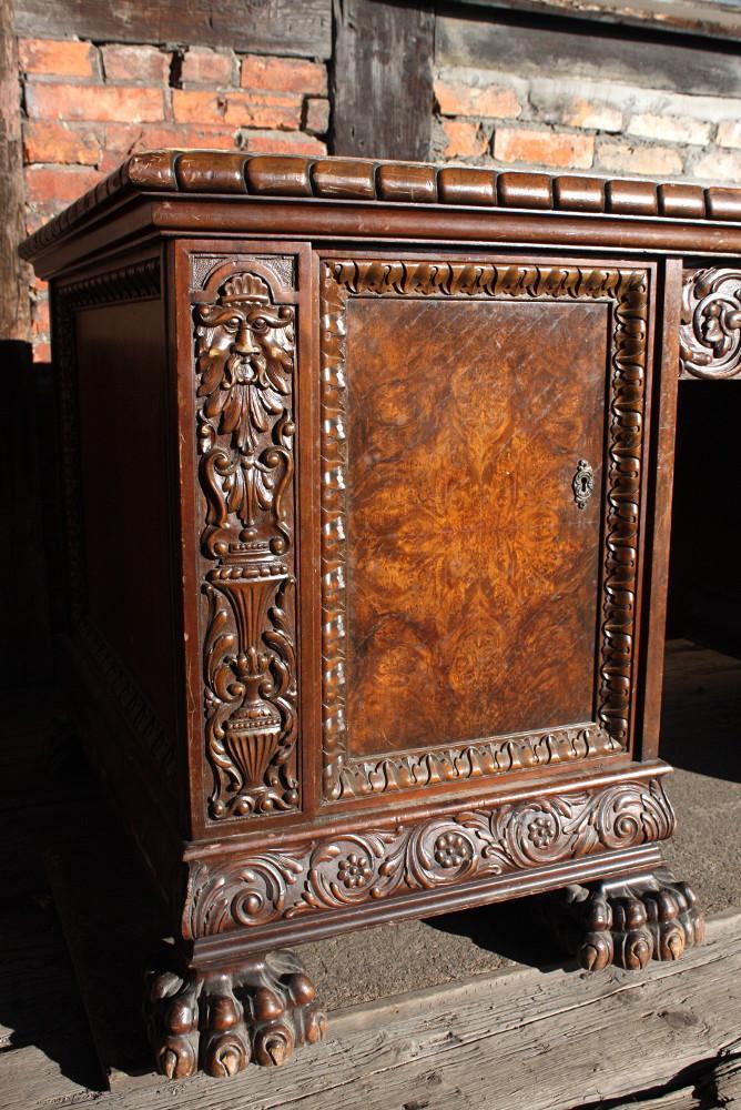 BIBLIOTEKA, BIURKO I FOTEL / LWIE ŁAPY / - 9