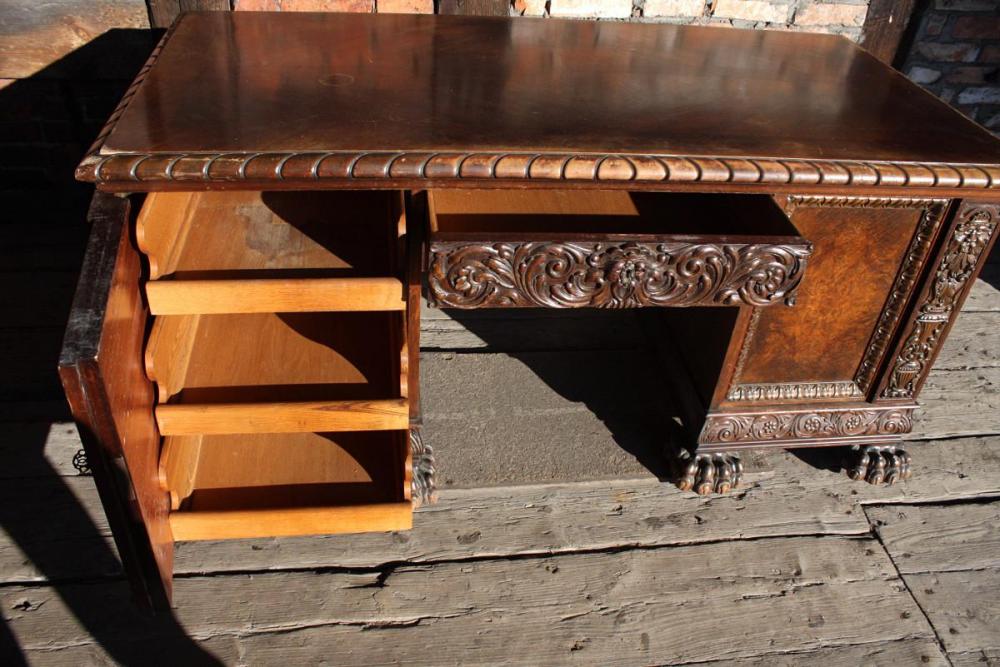 BIBLIOTEKA, BIURKO I FOTEL / LWIE ŁAPY / - 10