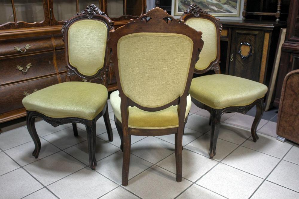 TRZY KRZESŁA CHIPPENDALE - 4