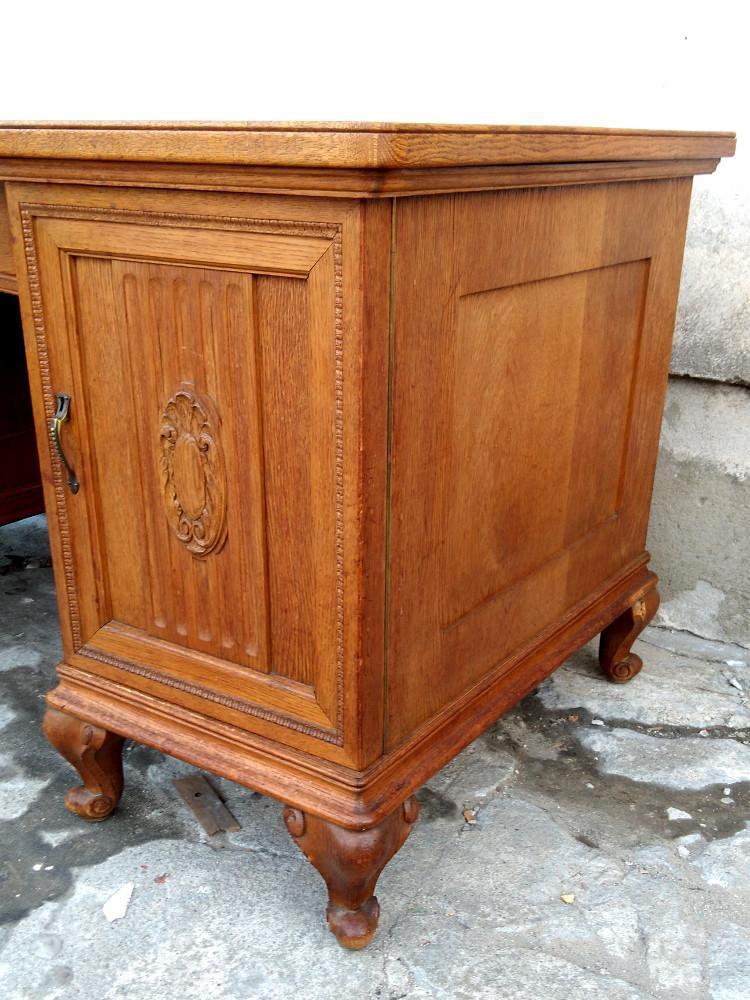 ZGRABNE DĘBOWE BIURKO  - 3