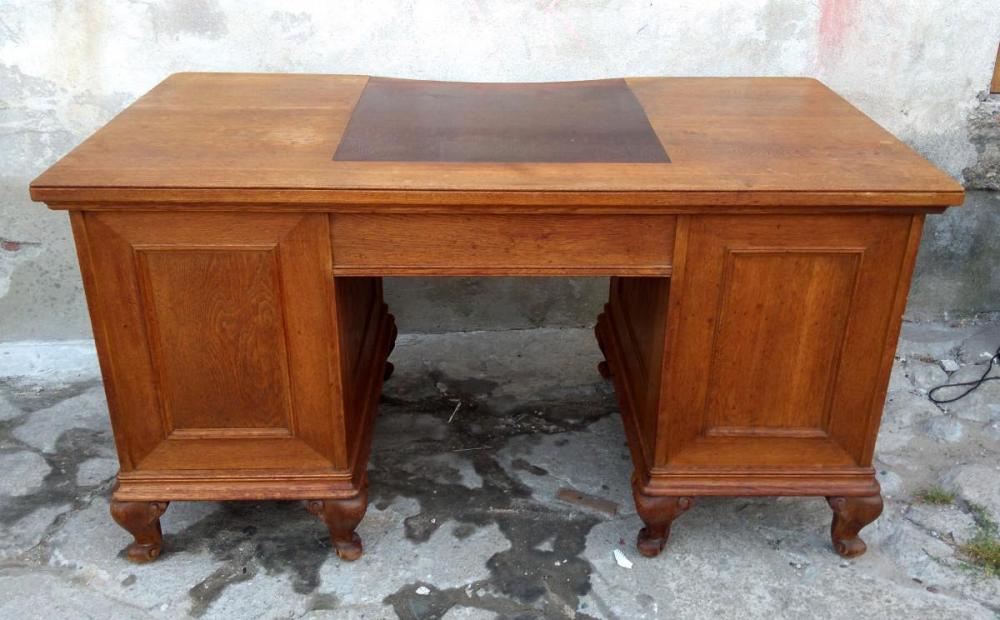 ZGRABNE DĘBOWE BIURKO  - 4