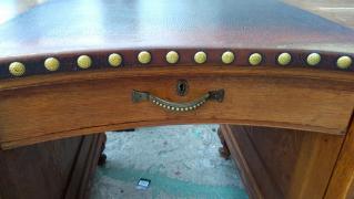 ZGRABNE DĘBOWE BIURKO  - zdjęcie 7