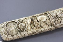 MIECZ WAKIZASHI - KOŚĆ SŁONIOWA, Meiji - zdjęcie 4