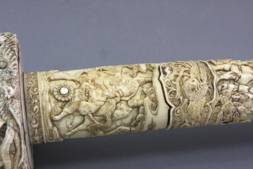 MIECZ WAKIZASHI - KOŚĆ SŁONIOWA, Meiji - 7