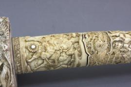 MIECZ WAKIZASHI - KOŚĆ SŁONIOWA, Meiji - zdjęcie 8