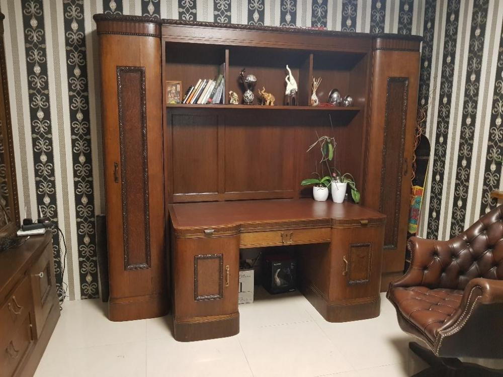 DUŻY SECESYJNY KOMPLET GABINETOWY - 3