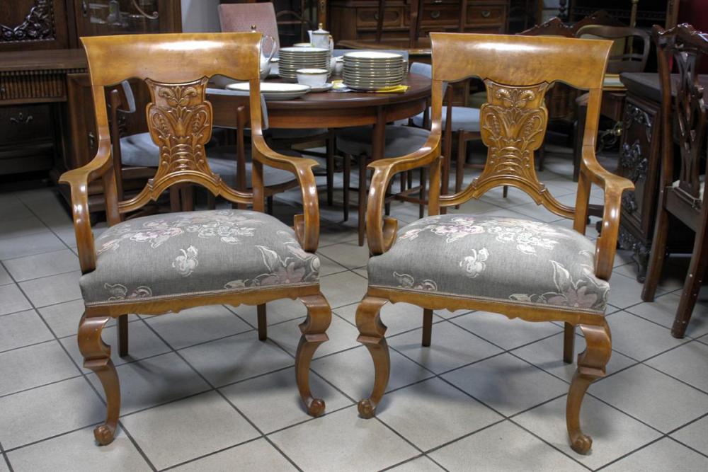 4 KRZESŁA - BIEDERMEIER - BRZOZA - 1
