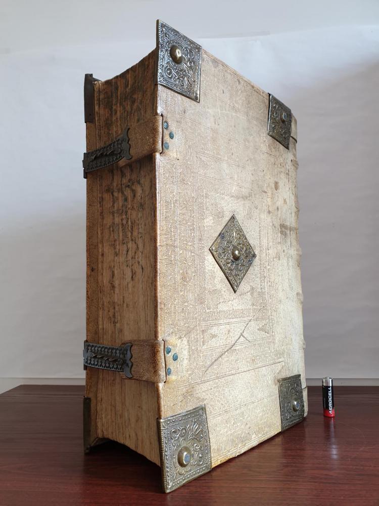 MONUMENTALNA BIBLIA ILUSTROWANA 1755-1756 r. – STARODRUK WAGI 10 kg - 2