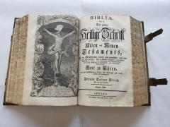 MONUMENTALNA BIBLIA ILUSTROWANA 1755-1756 r. – STARODRUK WAGI 10 kg - zdjęcie 14