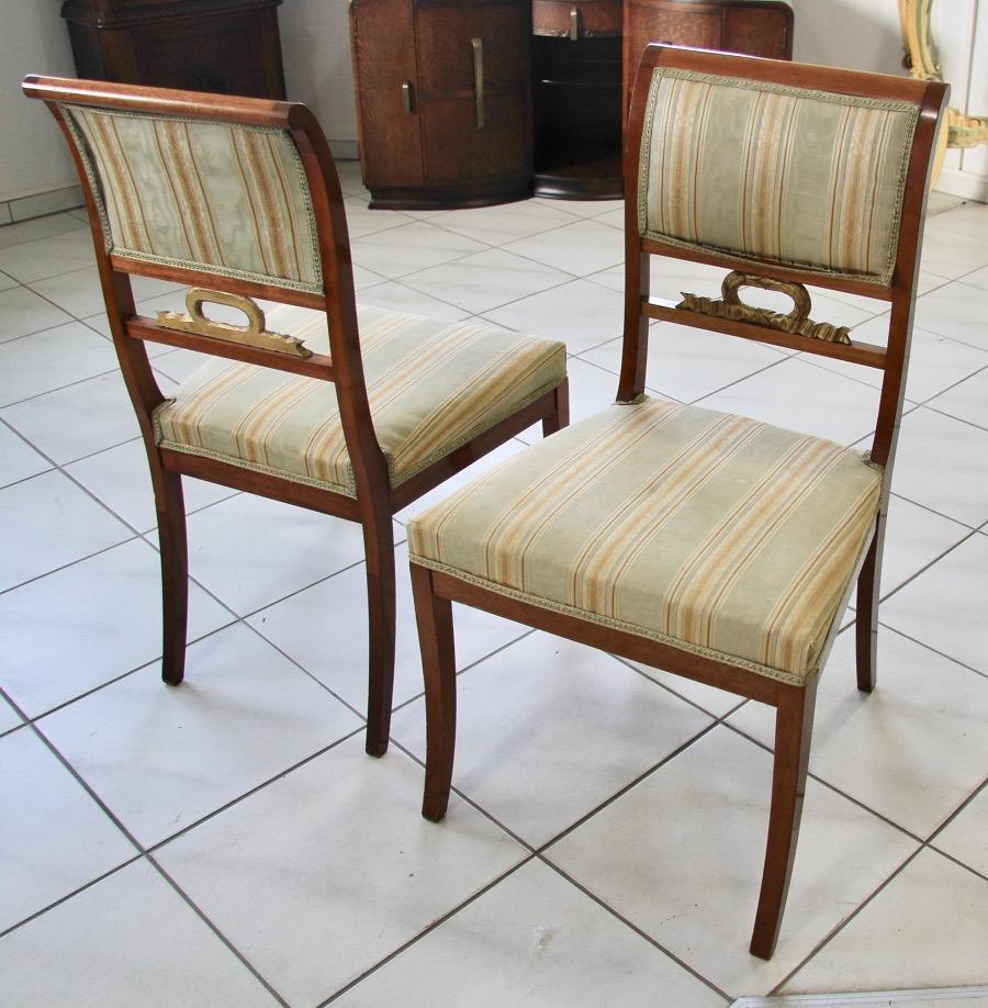 KOMPLET 6 KRZESEŁ EMPIR / BIEDERMEIER  - 5