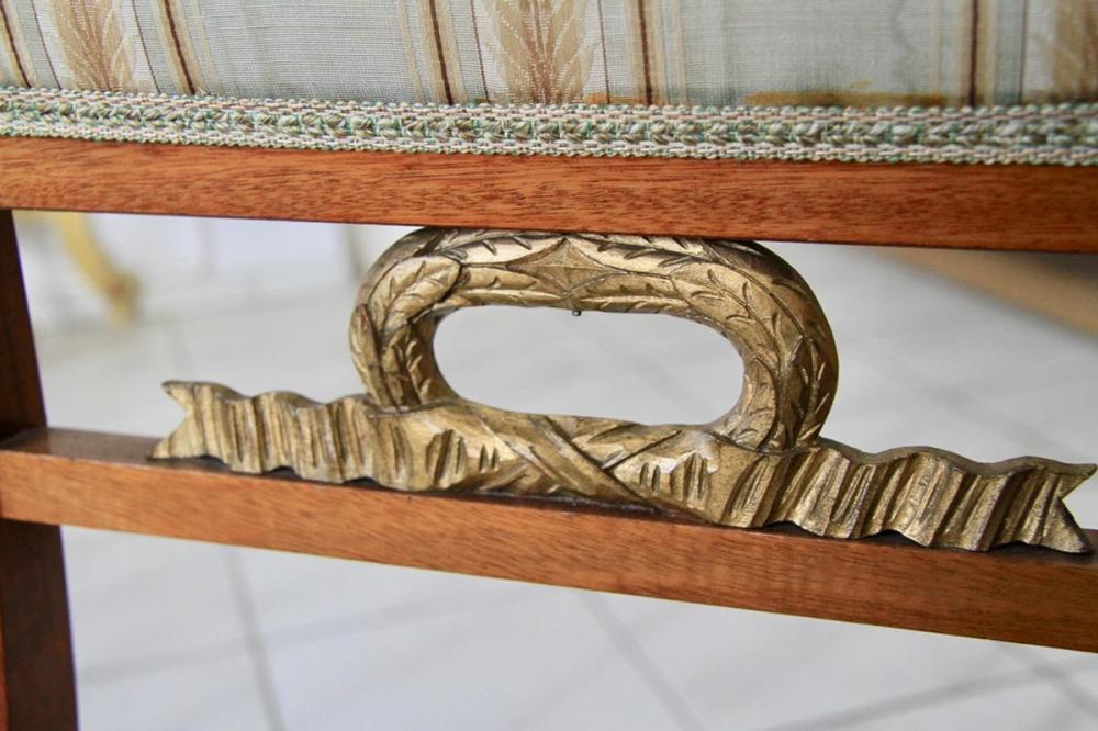 KOMPLET 6 KRZESEŁ EMPIR / BIEDERMEIER  - 7
