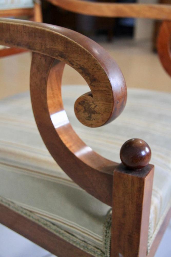 KOMPLET 6 KRZESEŁ EMPIR / BIEDERMEIER  - 9