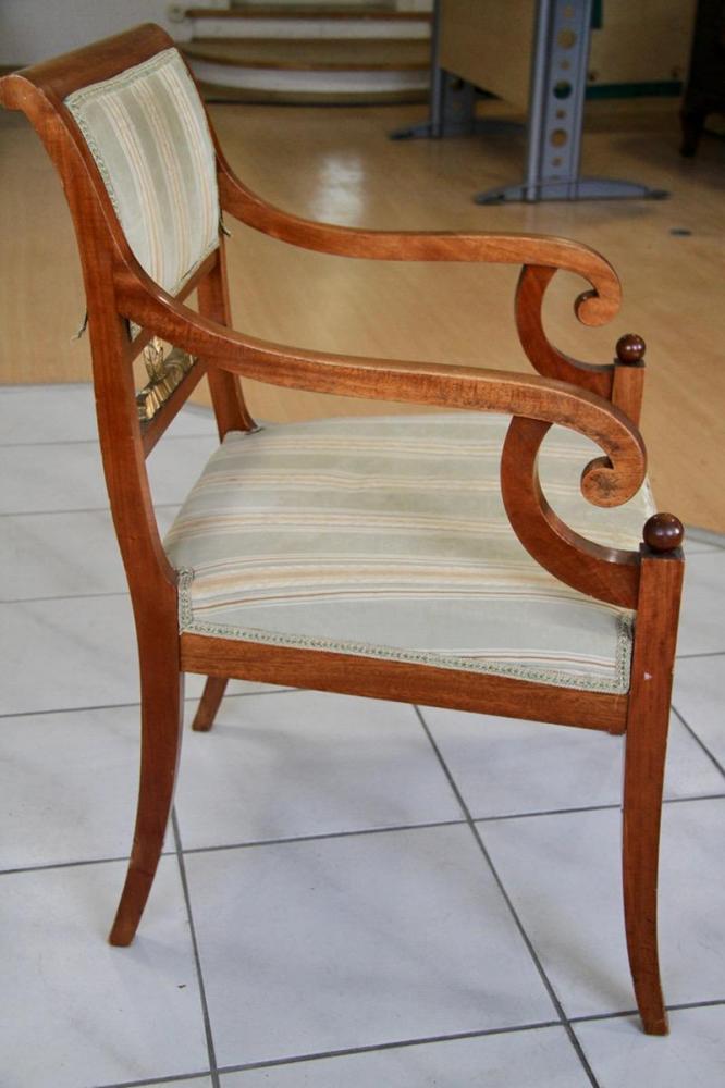 KOMPLET 6 KRZESEŁ EMPIR / BIEDERMEIER  - 10