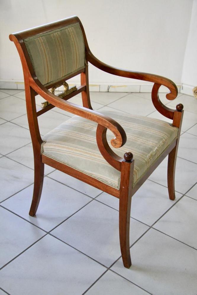 KOMPLET 6 KRZESEŁ EMPIR / BIEDERMEIER  - 11