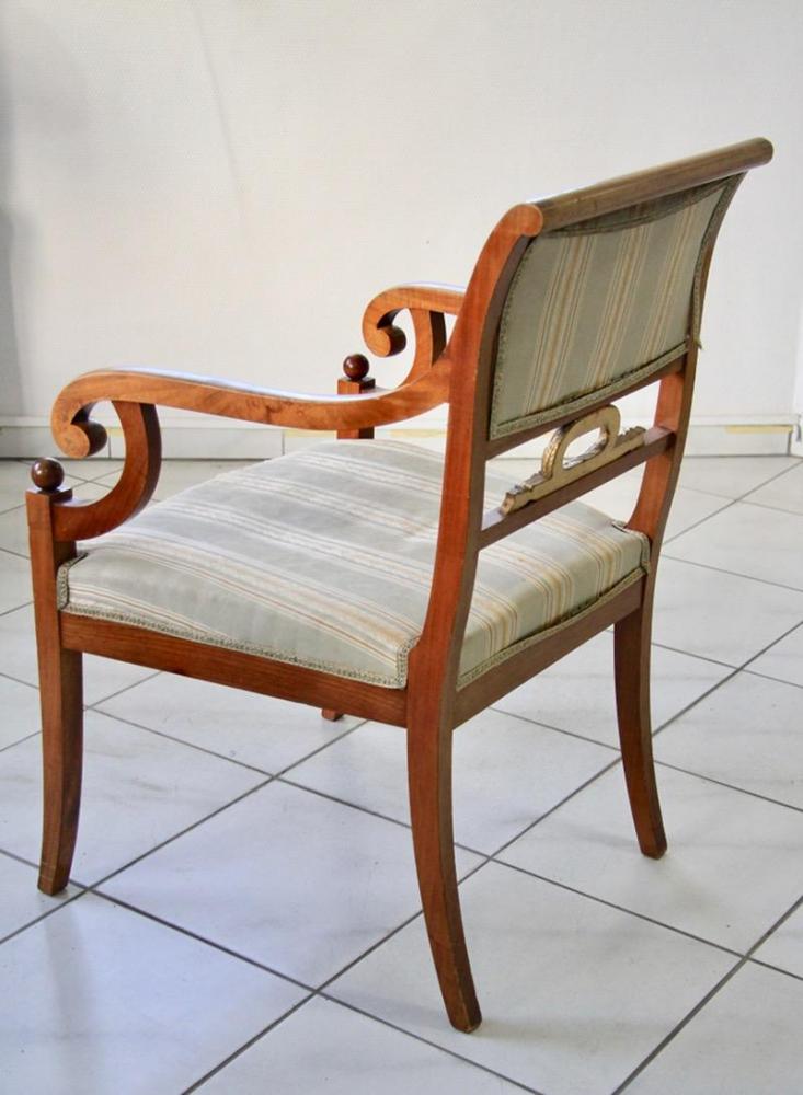 KOMPLET 6 KRZESEŁ EMPIR / BIEDERMEIER  - 12