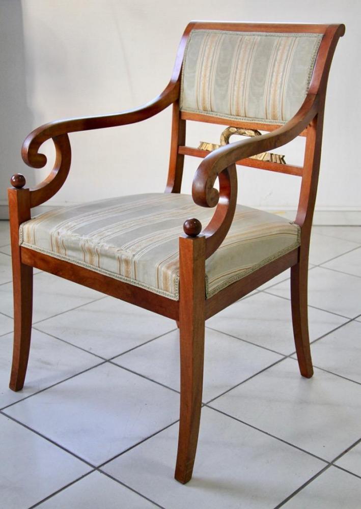 KOMPLET 6 KRZESEŁ EMPIR / BIEDERMEIER  - 13