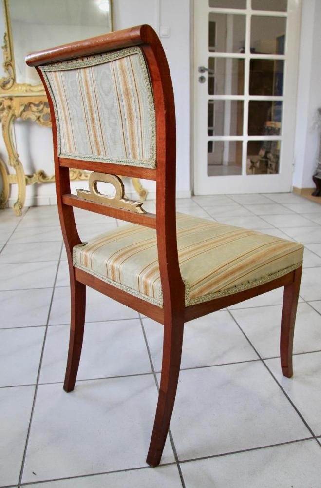 KOMPLET 6 KRZESEŁ EMPIR / BIEDERMEIER  - 14