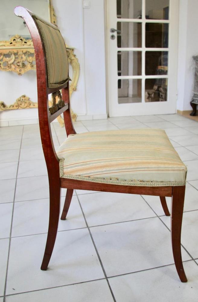 KOMPLET 6 KRZESEŁ EMPIR / BIEDERMEIER  - 15
