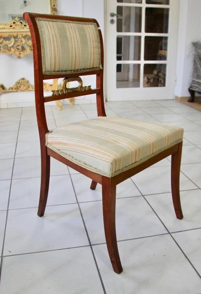 KOMPLET 6 KRZESEŁ EMPIR / BIEDERMEIER  - 16