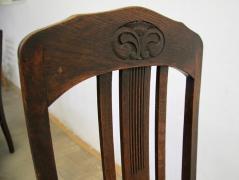 KOMPLET 3 KRZESEŁ DĘBOWYCH - PRZEŁ XIX I XX W. - zdjęcie 7