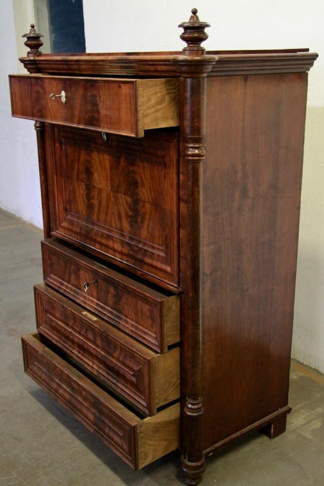 PRZEPIĘKNY MAHONIOWY SEKRETARZYK Z II POŁ. XIX W - 3 PRZEPIĘKNY MAHONIOWY SEKRETARZYK Z II POŁ. XIX W - 3