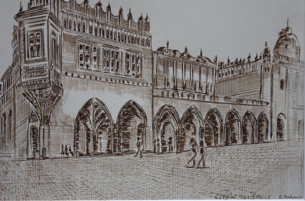 GRAFIKA / RYSUNEK - KRAKÓW, SUKIENNICE - RYSZARD PODPORSKI - 2