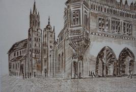 GRAFIKA / RYSUNEK - KRAKÓW, SUKIENNICE - RYSZARD PODPORSKI - zdjęcie 4