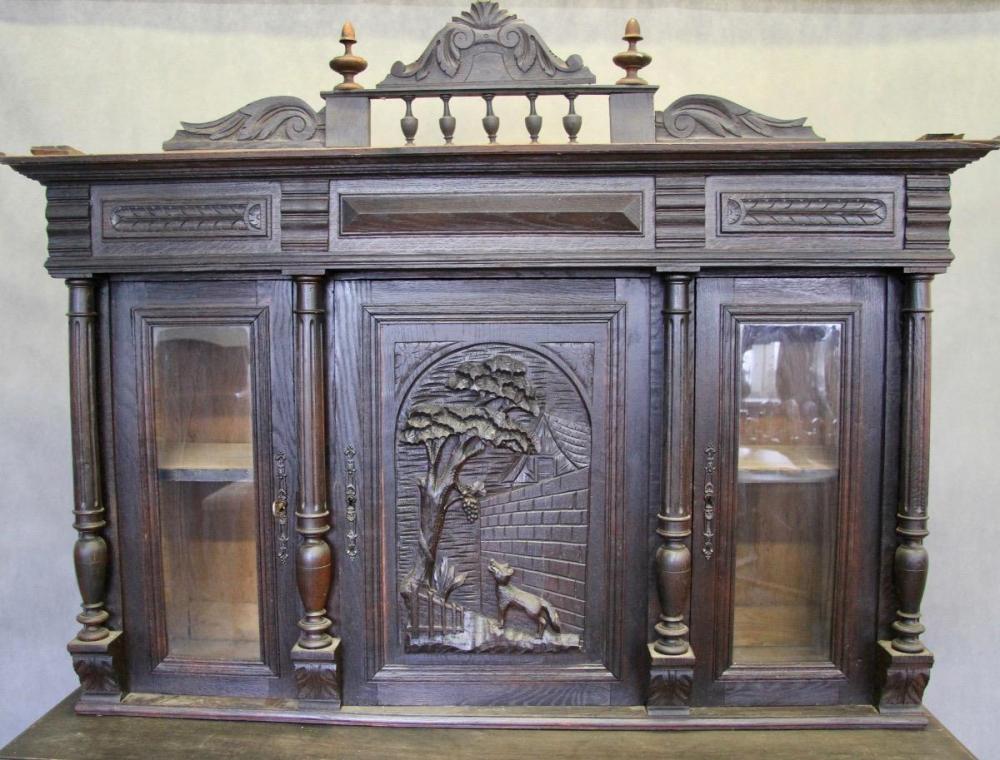  KREDENS -  KONIEC XIX W Barwiony na ciemny dąb - 4
